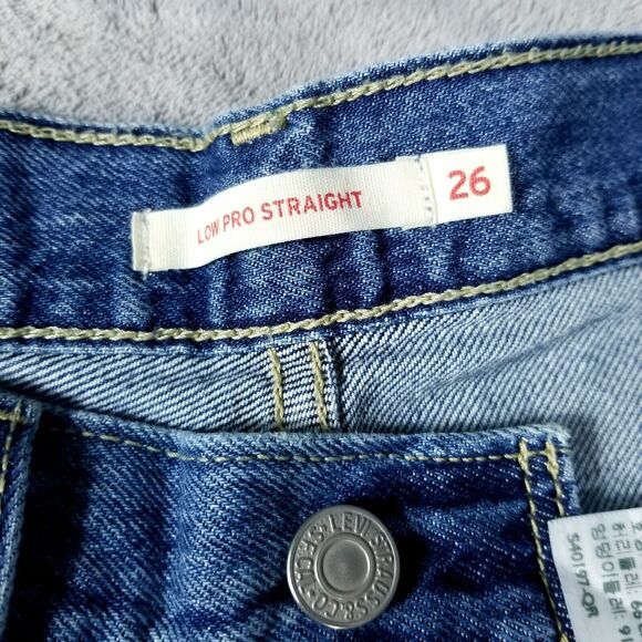 Levis jeans Womens 26×30 Blue Low Pro Straight Denim - Picture 5 of 13